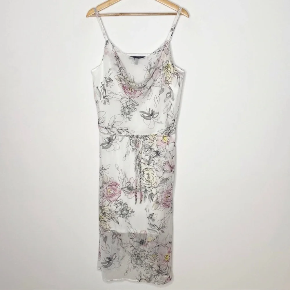 NWT💕WHBM Floral Print Blouson MIDI Dress | Sz S - Picture 2 of 13